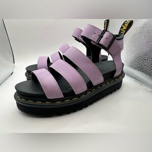 Dr. Martens Blaire Pisa 4- Strap Platform Sandal Lilac Purple Shoe Size US 7